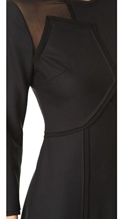 Shop Jason Wu Long Sleeve Dress In Black