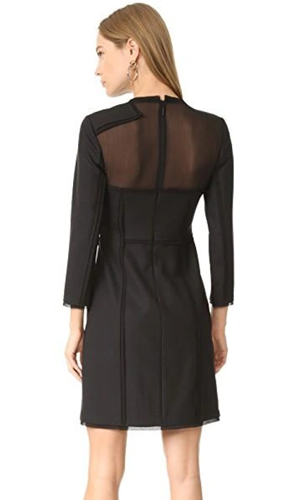 Shop Jason Wu Long Sleeve Dress In Black