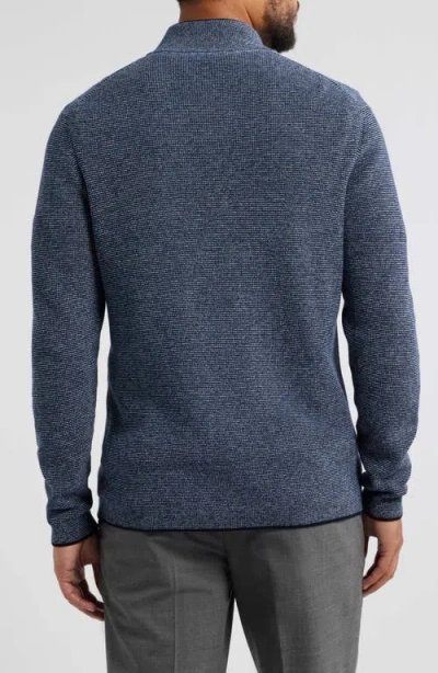 Jack Victor Daulac Quarter Zip Pullover In Blue