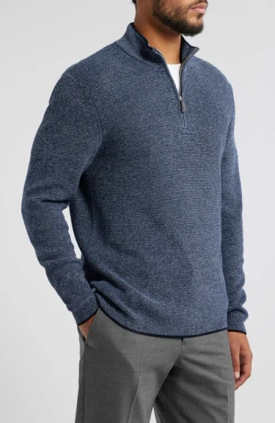 Jack Victor Daulac Quarter Zip Pullover In Blue