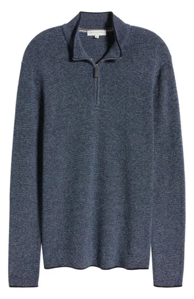 Jack Victor Daulac Quarter Zip Pullover In Blue