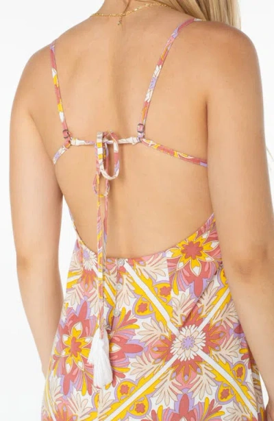 Roxy Lost Paradise Print Sundress In Pink