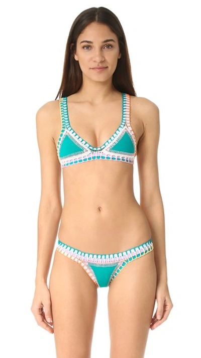 Kiini Liv Bikini Top In Jade Multi