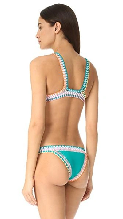 Shop Kiini Liv Bikini Top In Jade/multi