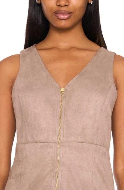 Halogen ® Zip Front Sleeveless Minidress In Multi