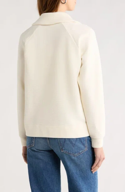 Caslon ® Ottoman Half Zip Pullover In White