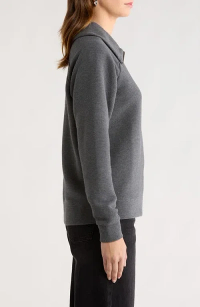 Caslon ® Ottoman Half Zip Pullover In Gray