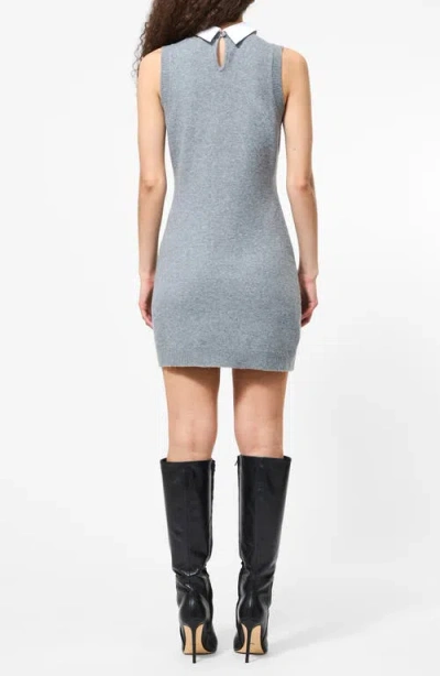 French Connection Vhari Knit Sleeveless Mini Dress In Grey In Blue