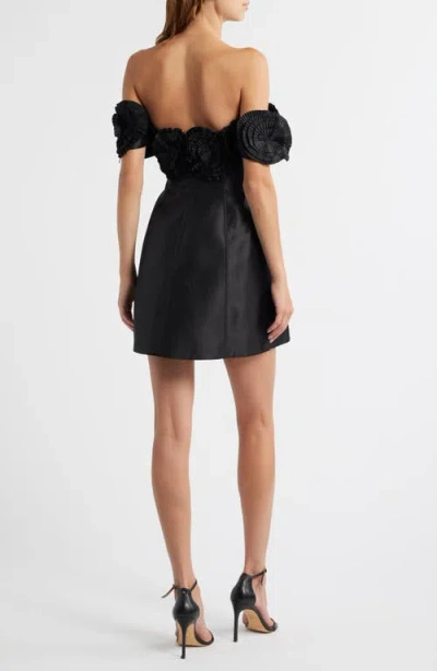Acler Trusley Off-the-shoulder Mini Dress In Black