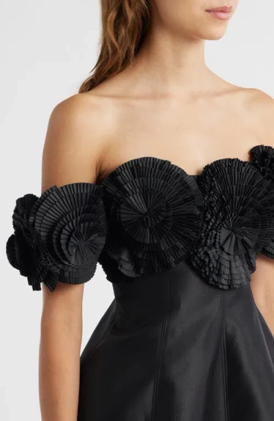 Acler Trusley Off-the-shoulder Mini Dress In Black