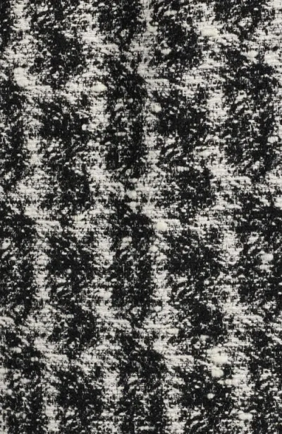 Hugo Boss Regular-fit Blazer In Patterned Feather Tweed In Black