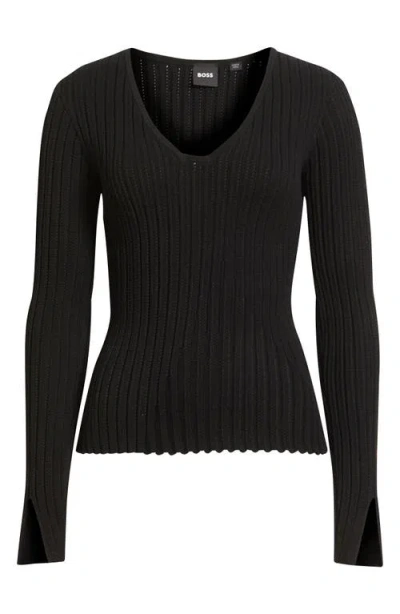 Hugo Boss Knitted Sweater With Two-tone Pattern