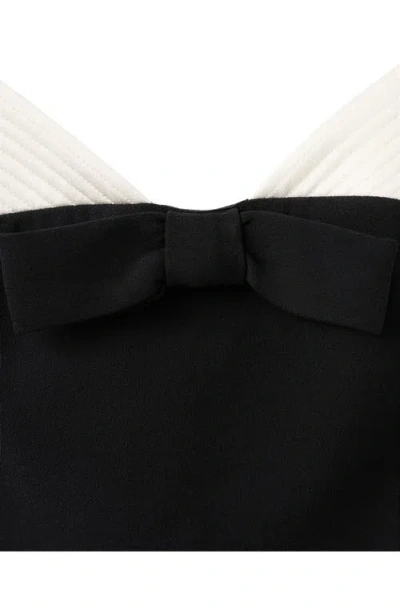 Mango Bowy Minidress In Black