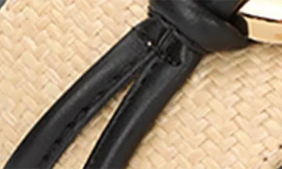 Seven7 Raffia Flat Sandal In Black