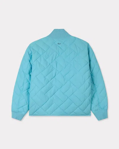 Kenzo Quilted Down Jacket In Blue