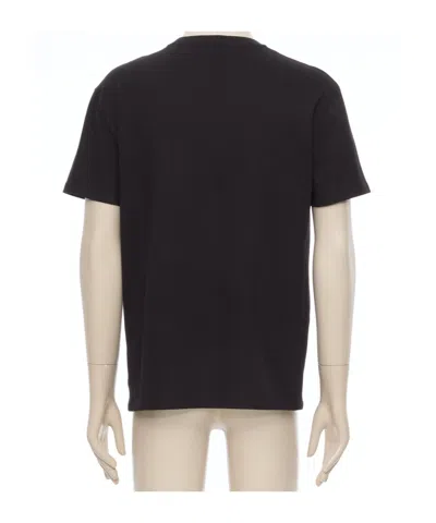 Valentino Logo-embroidered Cotton-jersey T-shirt In Black