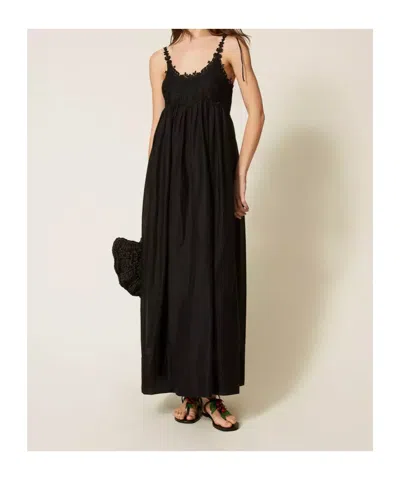 Twinset Dresses Blacks And Greys In Black