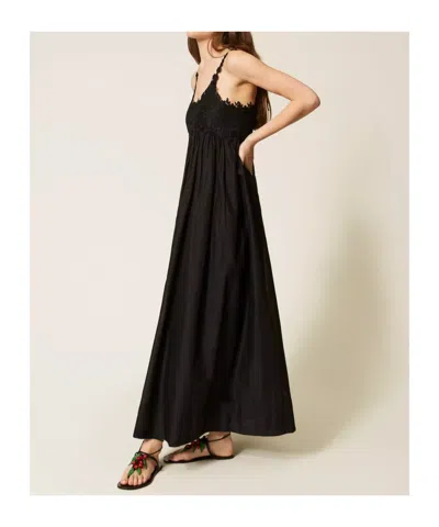 Twinset Dresses Blacks And Greys In Black