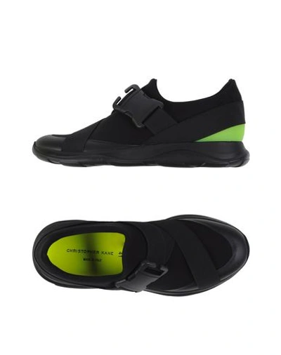 Christopher Kane Black Neon Spoiler Sneakers | ModeSens
