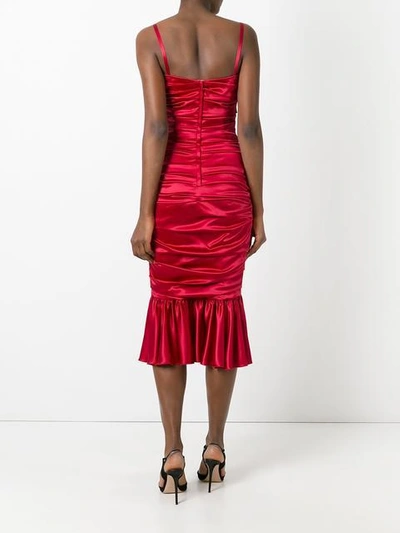 Shop Dolce & Gabbana Ruched Dress - Red