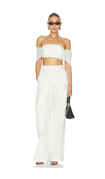 Selmacilek Strapless Top In White