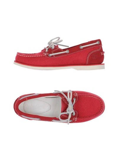 Timberland Loafers In Red