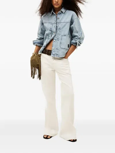 Ba&sh Juno Patch-pocket Jacket In Blue