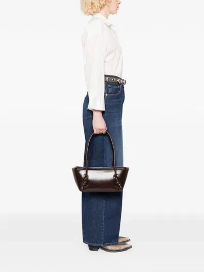 Hereu Fleca Leather Shoulder Bag In Brown