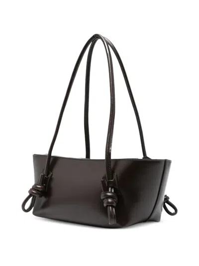 Hereu Fleca Leather Shoulder Bag In Brown