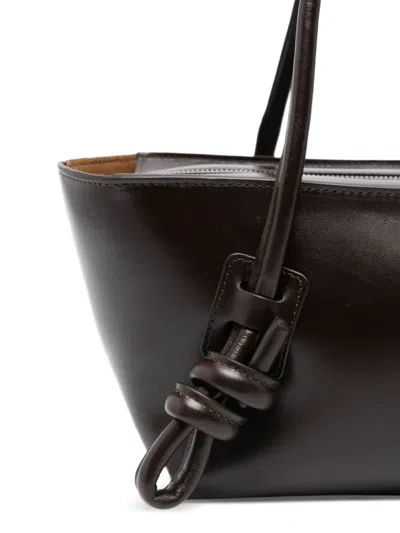 Hereu Fleca Leather Shoulder Bag In Brown