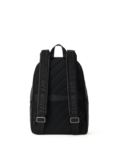 Off-white Heritage Leather Backpack In Black