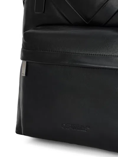 Off-white Heritage Leather Backpack In Black