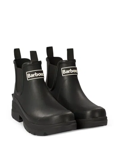 Barbour Halton Womens Chelsea Wellies In Black