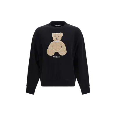 Palm Angels Black Graphic Crew Neck Sweatshirt