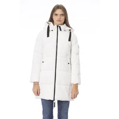 Baldinini Trend White Polyester Parka In White