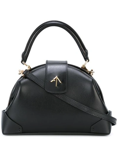 Manu Atelier Demi Top Handle Bag In Black