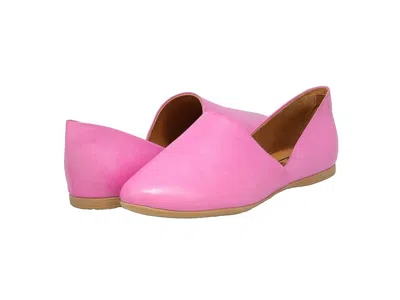 Miz Mooz Kimmy Flats Womens Fuchsia Leather Almond Toe Slip-on Rhs5345 In Pink