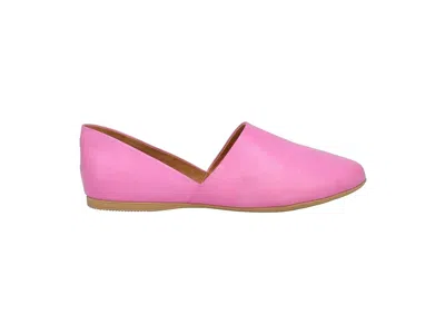 Miz Mooz Kimmy Flats Womens Fuchsia Leather Almond Toe Slip-on Rhs5345 In Pink