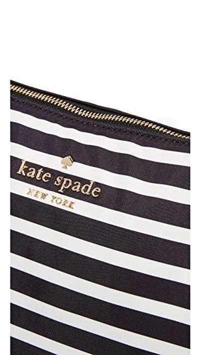 Shop Kate Spade Watson Lane Maya Nylon Tote In Black/clotted Cream
