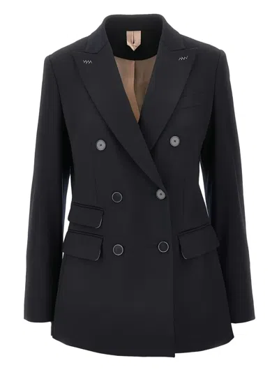 Max Mara Double-breasted Jacket In Blue