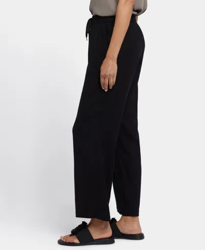 Nydj Petite Relaxed Drawstring Pull-on Pants In Black