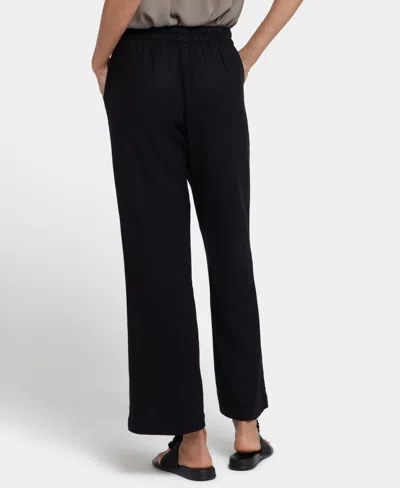 Nydj Petite Relaxed Drawstring Pull-on Pants In Black