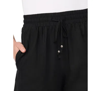 Cece Women's Pull-on Wide Leg Drawstring Pant In Black