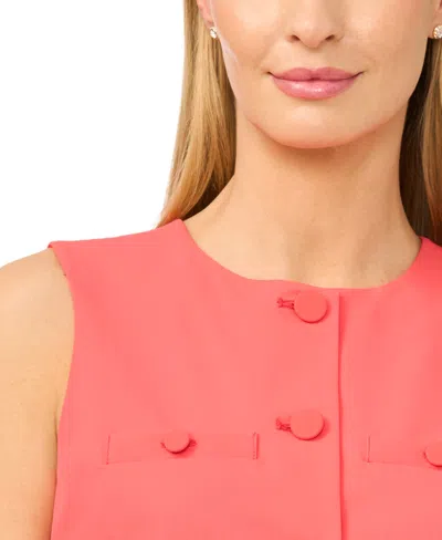 Cece Split Hem Vest In Red