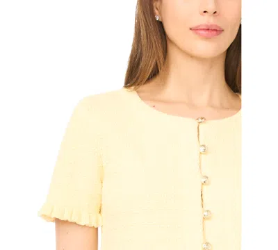 Cece Sweater Jacket In Yellow