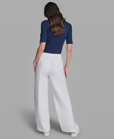 Karl Lagerfeld Petite Pull-on Pants In White
