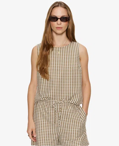 Sanctuary Better Days Gingham Shell In Multi