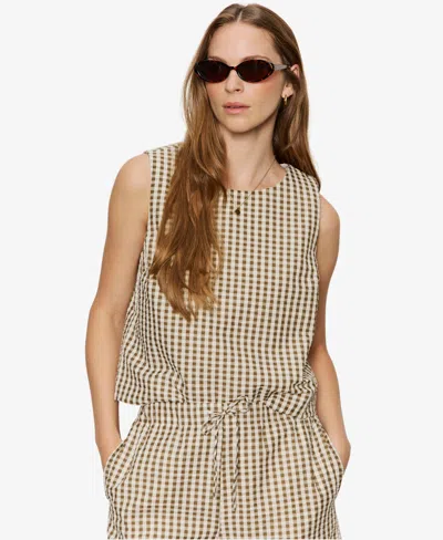 Sanctuary Better Days Gingham Shell In Multi