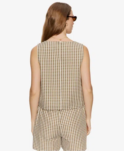 Sanctuary Better Days Gingham Shell In Multi