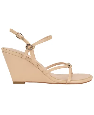 Guess Devve Slingback Wedge Sandal In Brown
